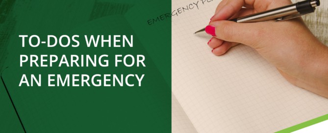 preparing for an emergency