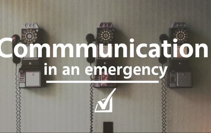 Communication in an emergency